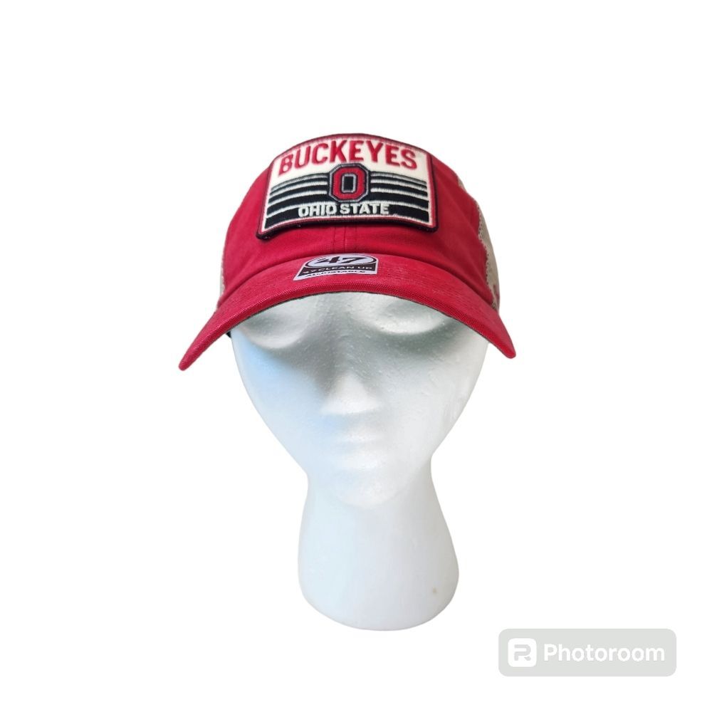 NEW 47 Ohio State Buckeyes Vintage Red Mesh Backing Snapback Hat